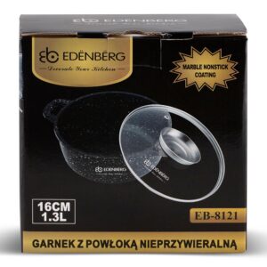 Edenberg Κατσαρολάκι 16cm με γυάλινο καπάκι EB-8121 - Image 4