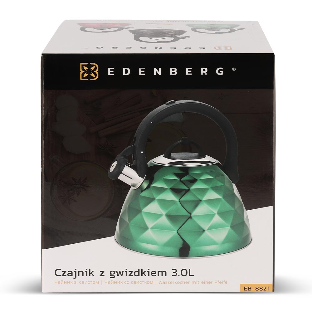 Edenberg Βραστήρας Νερού - Τσαγιερό σε πράσινο χρώμα 3Lt EB-8821-GRN - Image 4