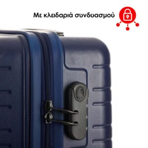 Ferellino Σετ βαλίτσες ταξιδιού σκληρές 3 τμχ σε μπλε χρώμα με 4 τροχούς Diamant FF0107113-005 - Image 3