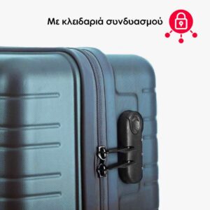 Ferellino Σετ βαλίτσες ταξιδιού σκληρές 3 τμχ σε πετρόλ χρώμα με 4 τροχούς Diamant FF0107113-036 - Image 4