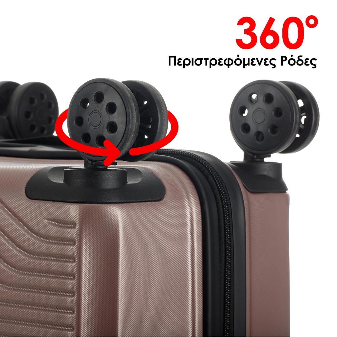 Ground Σετ βαλίτσες ταξιδιού 3 τμχ σε ροζ χρώμα Prism GR0106343-092 - Image 3
