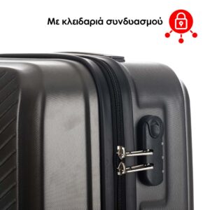 Ground Βαλίτσα καμπίνας - Χειραποσκευή σε γκρι χρώμα Prism GR010634S-120 - Image 4