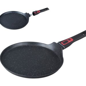 Herzberg HG-7028CP Αντικολλητικό Τηγάνι - Κρεπιέρα με Αφαιρούμενη Λαβή Ø28cm - Image 2