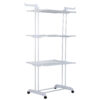 Herzberg HG-8034-WHT Πτυσσόμενη Απλώστρα με Ρόδες Λευκή