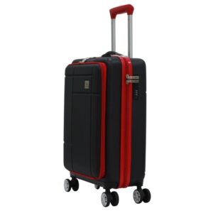 Herzberg Βαλίτσα Καμπίνας – Χειραποσκευή Trolley Μαύρη HG-8063BLK