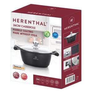 Herenthal Κατσαρόλα με αντικολλητική επίστρωση μαρμάρου 26cm 4,8L HT-CGS26M - Image 2