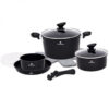 HomeVero 13pcs Carbon Steel Cookware Set Black HV-1013B