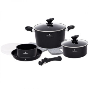 HomeVero 13pcs Carbon Steel Cookware Set Black HV-1013B