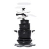 HomeVero 17pcs Carbon Steel Cookware Set Black HV-1017B