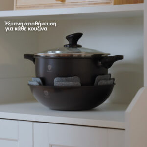 HomeVero 17pcs Carbon Steel Cookware Set Black HV-1017B - Image 2