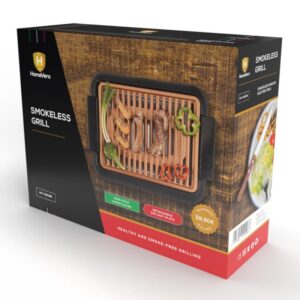 HomeVero Smokeless Grill Άκαπνη ψησταριά 1000W HV-24146 - Image 3