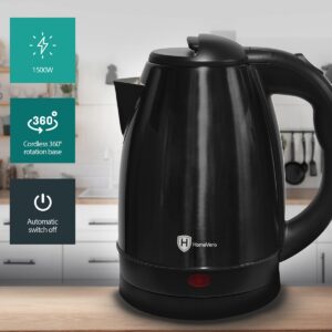 Ανοξείδωτος Βραστήρας Nερού 1.7L 1500W Μαύρο HomeVero HV-BSSK1.7 - Image 2