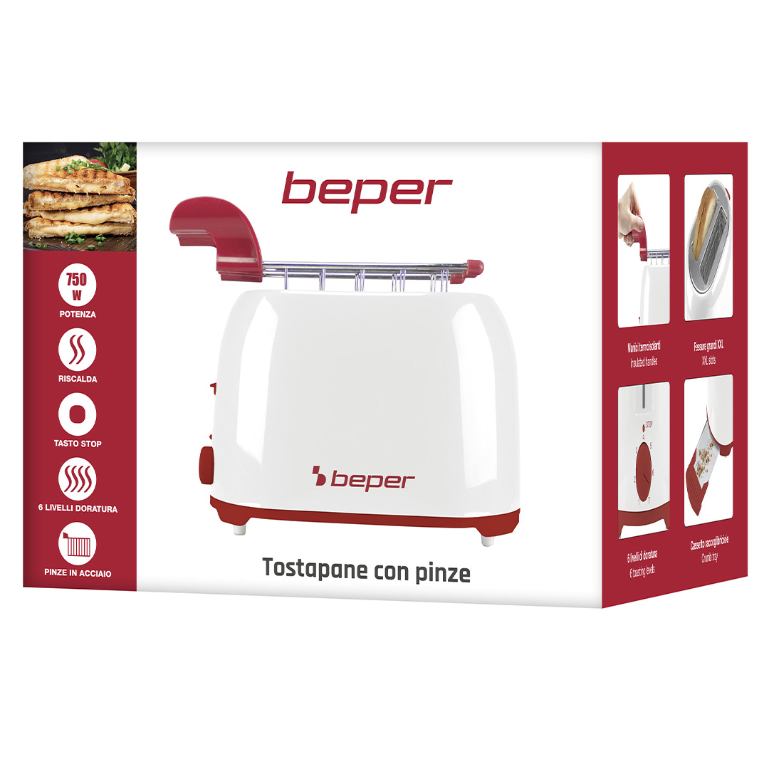 Beper Φρυγανιέρα 750W με 2 θέσεις φρυγανίσματος P101TOS100 - Image 6