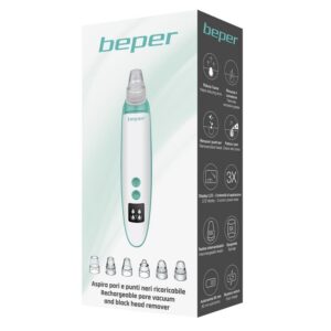 Beper Επαναφορτιζόμενη συσκευή vacuum καθαρισμού προσώπου για τους πόρους και τα μαύρα στίγματα P302VIS001 - Image 8