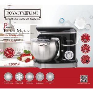 Royalty Line Επιτραπέζιο Μίξερ Μαύρο 2200W max RL-PKM2200-BLK - Image 2