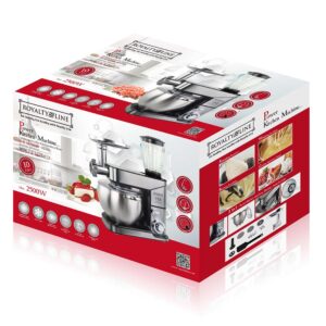 Royalty Line Κουζινομηχανή 3 σε 1 2500W Ασημί RL-PKM2500BG - Image 2