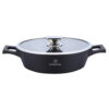 HT-HMR24  Κατσαρόλα Ρηχή Αντικολλητική 24cm με Γυάλινο Καπάκι Herental