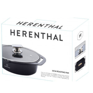 HT-HACR32 Γάστρα Αντικολλητική 32 cm με Γυάλινο Καπάκι Herenthal - Image 2