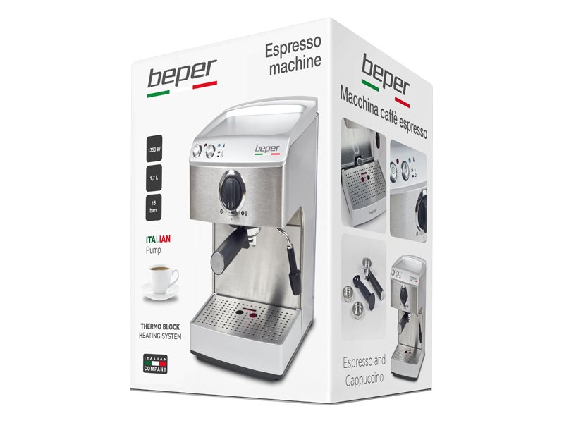 Beper 90.521 Μηχανή Espresso από ανοξείδωτο ατσάλι - Image 3