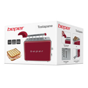 BEPER BT.001R Φρυγανιέρα Κόκκινη 750W - Image 2