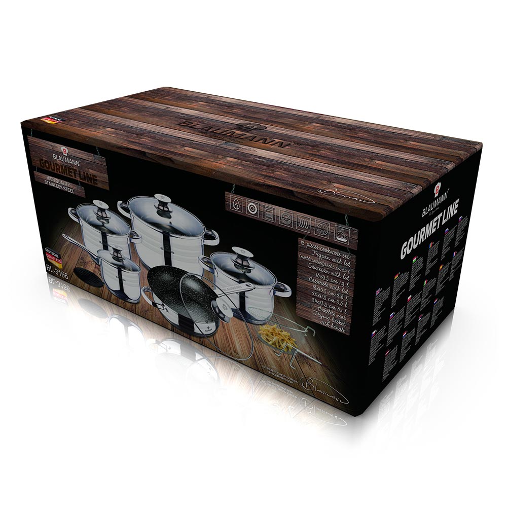 Blaumann Gourmet Line Σετ Kατσαρόλες Inox - 13τμχ BL-3166 - Image 2