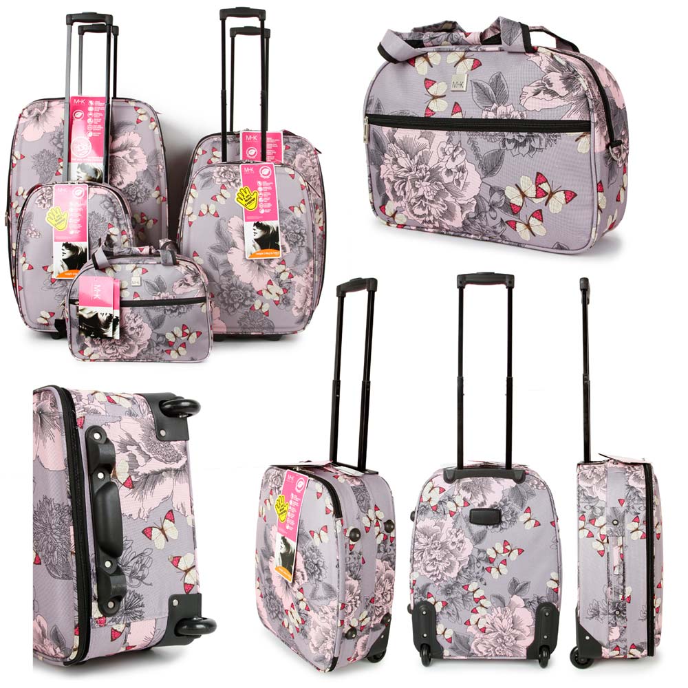 SUNRISE BAGS ΒΑΛΙΤΣΑ ΧΕΙΡΑΠΟΣΚΕΥΗ ΥΦΑΣΜΑΤΙΝΗ 21 λίτρα 47cm Pink Butterfly 2092N-18-PK - Image 2