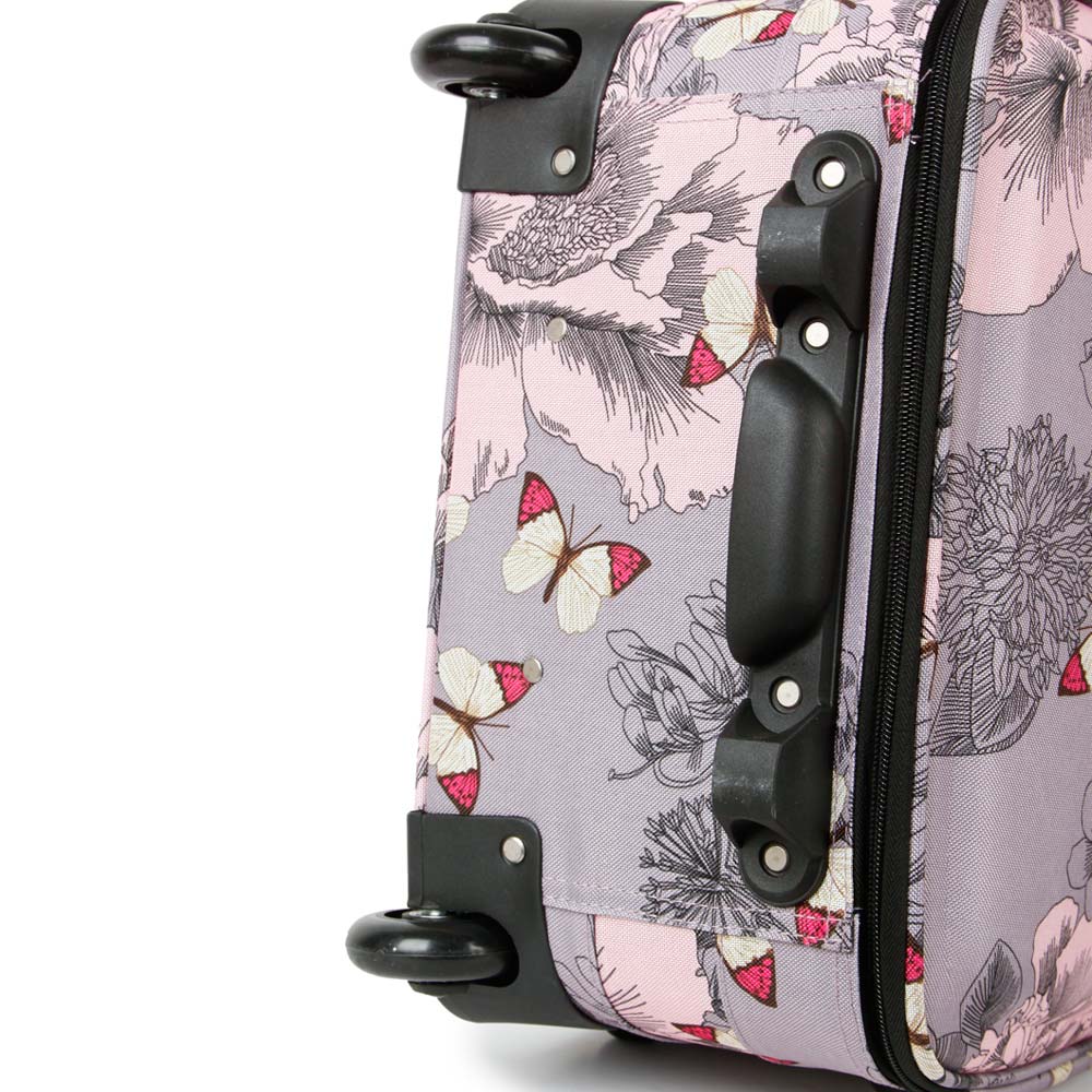 SUNRISE BAGS ΒΑΛΙΤΣΑ ΧΕΙΡΑΠΟΣΚΕΥΗ ΥΦΑΣΜΑΤΙΝΗ 21 λίτρα 47cm Pink Butterfly 2092N-18-PK - Image 6