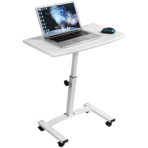 Tatkraft Τροχήλατο τραπεζάκι laptop 60 x 40 x 52/84 cm σε λευκό χρώμα T10345