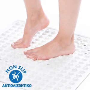Tatkraft Αντιολισθητικό πατάκι μπάνιου σε λευκό χρώμα 60 x 60 cm T10512 - Image 4