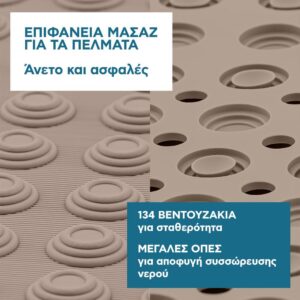 Tatkraft Αντιολισθητικό πατάκι μπάνιου σε γκρι χρώμα 60 x 60 cm T11113 - Image 3