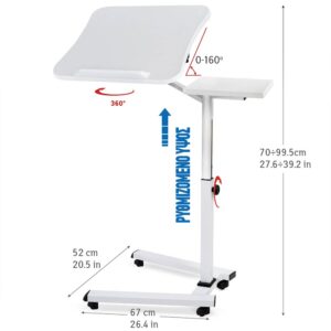 Tatkraft Τροχήλατο τραπεζάκι laptop 67 x 52 x 70/100 cm T13643/1 - Image 3