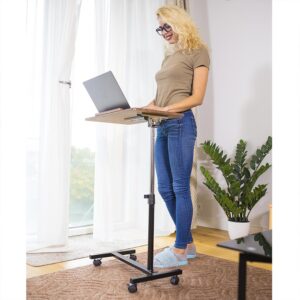 Tatkraft Τροχήλατο τραπεζάκι laptop 60 x 34 x 71/96 cm T15500 - Image 6