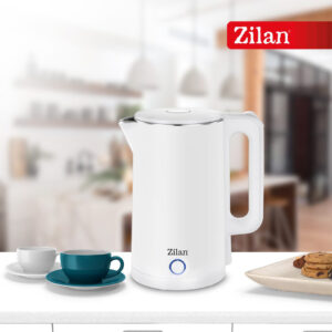 Zilan Ανοξείδωτος Βραστήρας νερού με διπλό τοίχωμα σε λευκό χρώμα 1.7L 1500W ZLN1147 - Image 5
