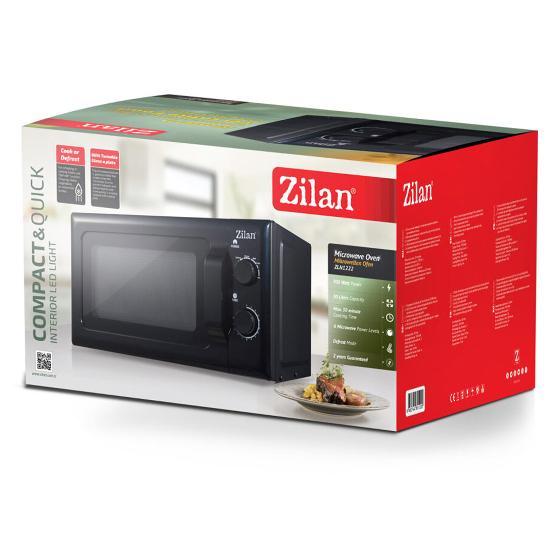 Zilan Φούρνος μικροκυμάτων σε μαύρο χρώμα 20L 700W ZLN1222 - Image 8