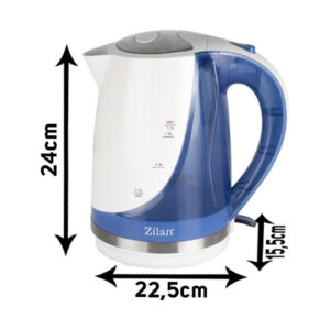 Zilan Ηλεκτρικός Βραστήρας νερού 1.7L 2200W σε μπλε χρώμα ZLN1303 - Image 2