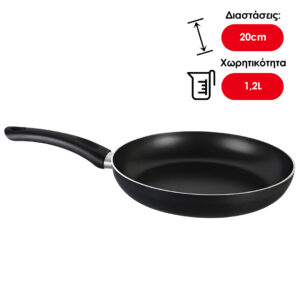 Zilan Αντικολλητικό τηγάνι Ø20cm σε μαύρο χρώμα ZLN1891 - Image 6