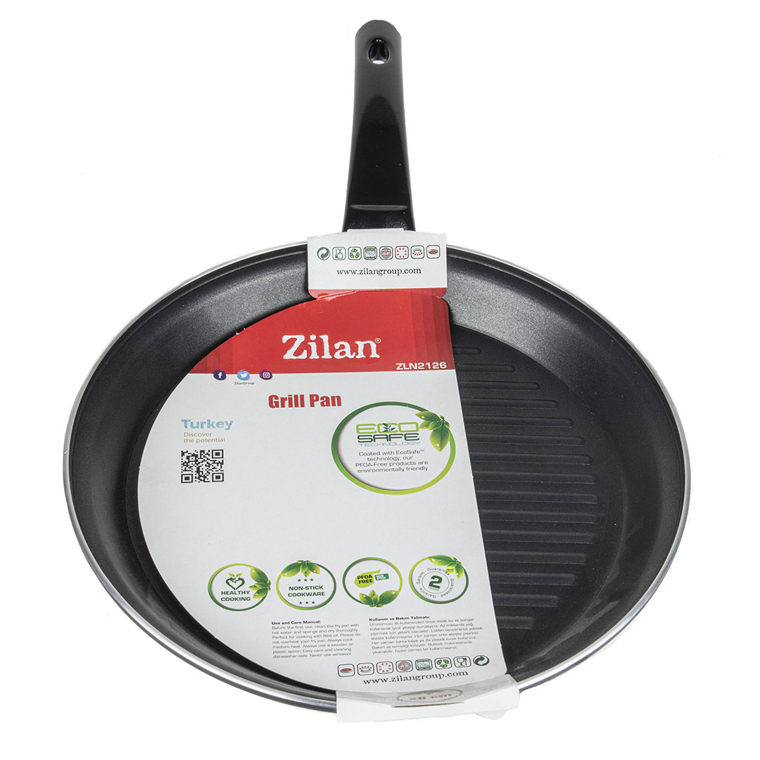 Zilan Αντικολλητική γκριλιέρα - σχαροτήγανο 28cm ZLN2126 - Image 4