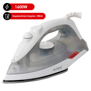 Zilan Σίδερο Ατμού με κεραμική πλάκα 1600W σε γκρι χρώμα ZLN2878 - Image 2
