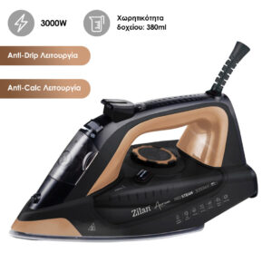 Σίδερο Ατμού με κεραμική πλάκα 3000W σε μπλε χρώμα Zilan ZLN4247 - Image 2