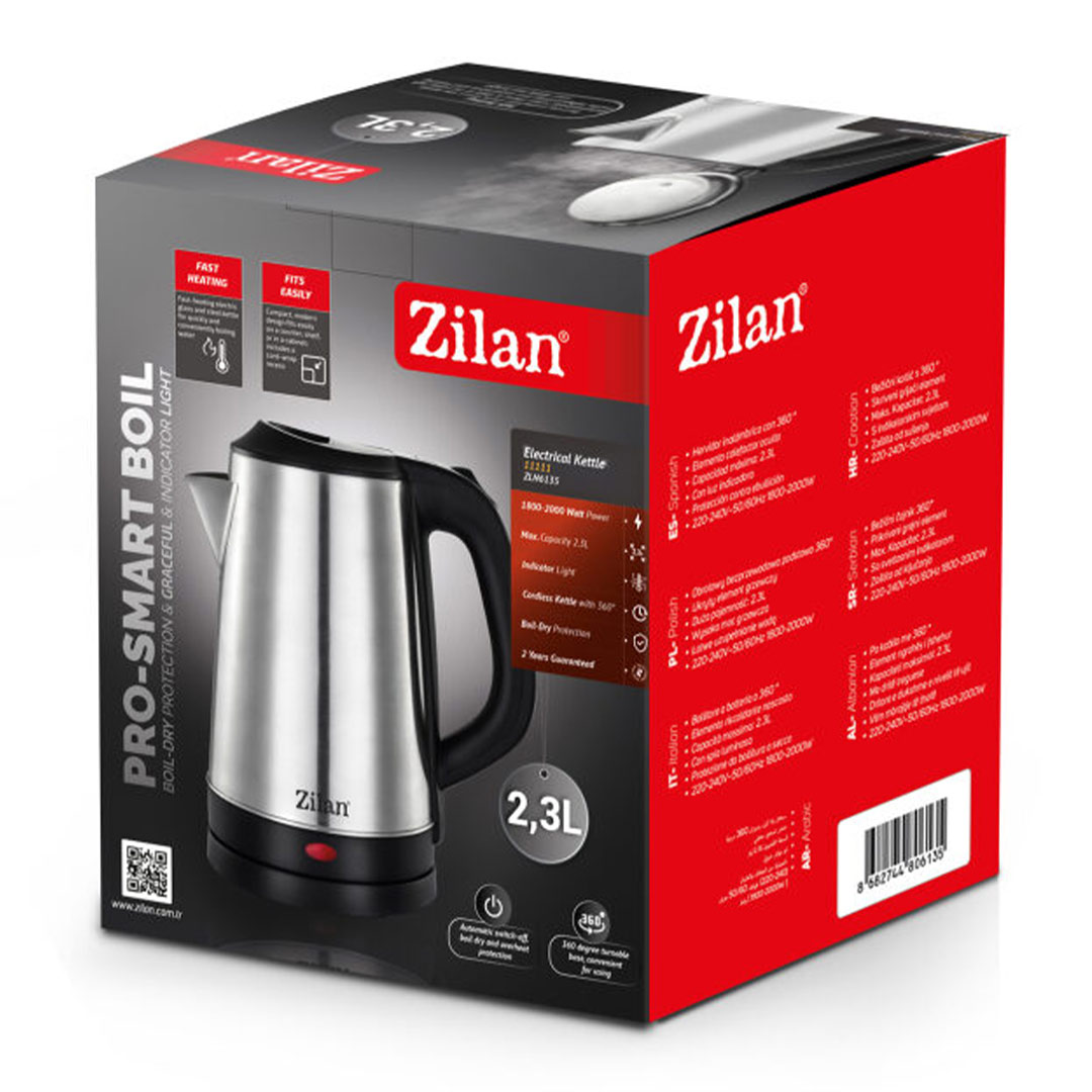 Zilan Ανοξείδωτος Βραστήρας νερού 2.3L 2000W ZLN6135 - Image 3