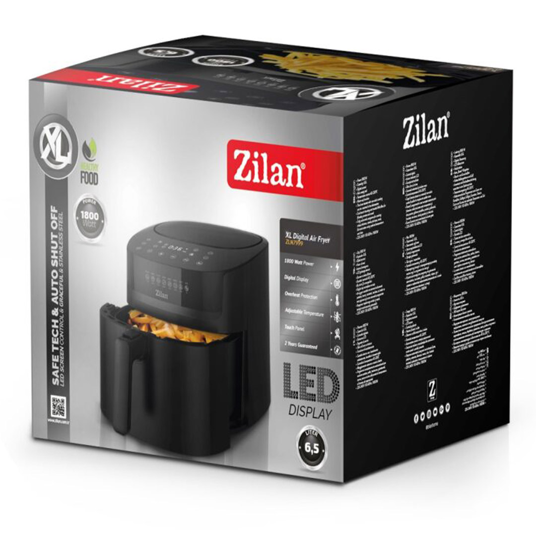 Zilan Φριτέζα αέρος 6.5Lt με ψηφιακό έλεγχο για Υγιεινό Μαγείρεμα Χωρίς Λάδι 1800W ZLN7999 - Image 5