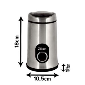 Ηλεκτρικός Μύλος Καφέ 150 Watt Zilan ZLN8013 - Image 2