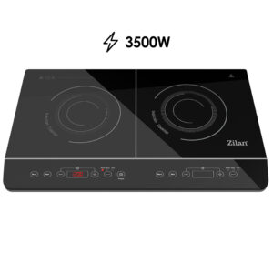 Zilan Διπλή επαγωγική εστία σε μαύρο χρώμα 2000W & 1500W ZLN8088 - Image 2